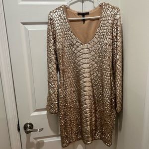 BCBG Snake Sequin Mini Dress